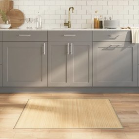 vidaXL Covor dreptunghiular, natural deschis, 80x100 cm, bambus