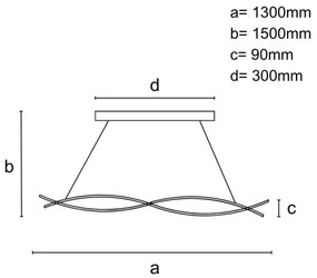 Lustră LED dimabilă aplicată LED/80W/230V 3000-6500K + telecomandă