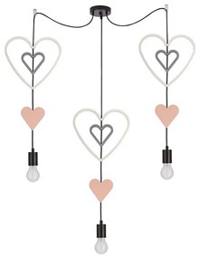 Lustra pentru copii TRIO cu cablu 3xE27/20W/230V roz/alb/gri