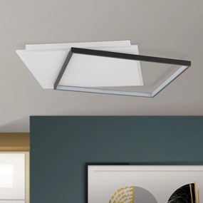 Plafoniera LED design slim EMANUEL negru/alb