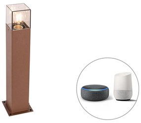 Lampă de exterior inteligentă cu stativ maro ruginit 50 cm inclusiv Wifi P45 - Denmark