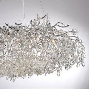Lustra suspendata design magnific RICICLE crom, 50x120cm