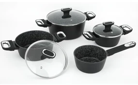 Set oale Marburg Plus, aluminiu, negru, antiaderente
