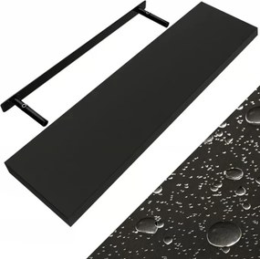 Poliță de perete FIGO + consolă, 90cm, negru Casaria