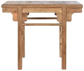 Consola, natur, din lemn de tec reciclat, Avana Small