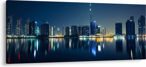 Tablou cu orașul nocturn (120x50 cm)