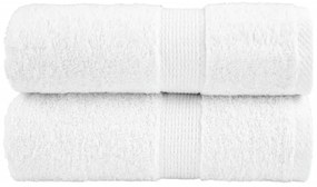 vidaXL Prosoape de baie premium SOLUND, 2 buc., albe, 30 x 30 cm, 600 g/m²