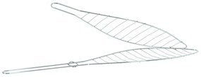 Gril pliabil pentru pește 42x9 cm – suport metalic cromat pentru grătar BBQ