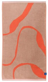 Prosop portocaliu/maro deschis din bumbac organic 70x133 cm Nova Arte – Mette Ditmer Denmark