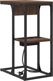 vidaXL Dulap de noapte Stejar închis 41,5 x 26 x 60,5 cm Lemn compozit