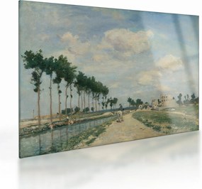 Tablou pe sticlă - Johan Barthold Jongkind, The Towpath, reproducere (70x50 cm)