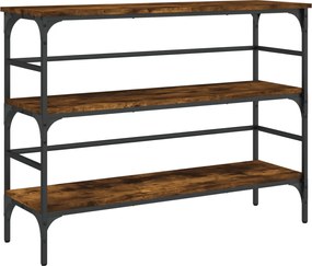 vidaXL Măsuță consolă, stejar fumuriu, 100x32x75 cm, lemn prelucrat