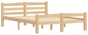 Cadru de pat cu 2 sertare, 140 x 200 cm, lemn masiv de pin Maro, 140 x 200 cm, 2 Sertare