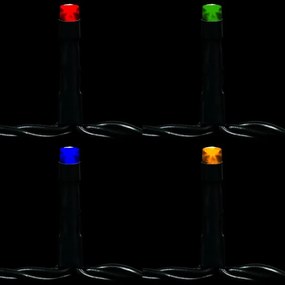 Lumini de Crăciun 10 m, 100 LED-uri, colorat, cablu verde