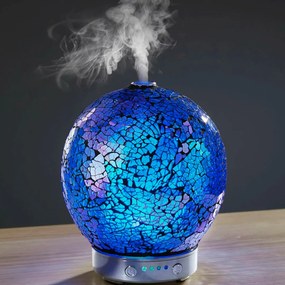 Lampa de masa cu Difuzor aromaterapie Mozaic Blu h 16 cm