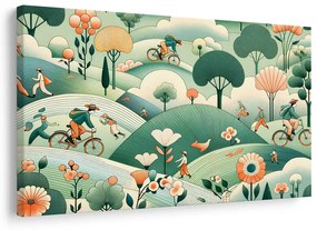 Tablou excursie prin peisaj cu bicicleta