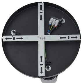 Spot de plafon gri metalizat rotund cu 3 lumini rotativ și reglabil - Drain