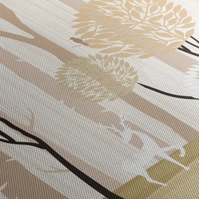 Tablou - Pădure ilustrată (cu ceas) (90x30 cm)