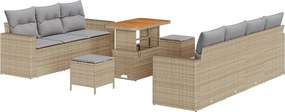 vidaXL Set de canapele pentru grădină Manual 10 pcs bej și gri deschis
