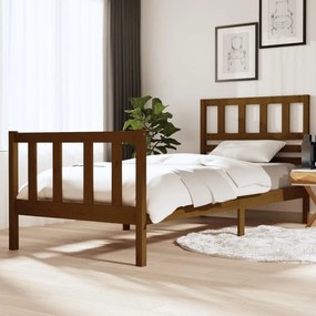 3101141 vidaXL Cadru de pat, maro miere, 90x200 cm, lemn masiv