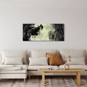 Tablou - Lună plină deasupra apei (120x50 cm)