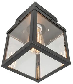 Lampă de plafon industrială pentru exterior neagră 1 lumină - Rotterdam