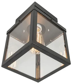 Lampă de plafon industrială pentru exterior neagră 1 lumină - Rotterdam
