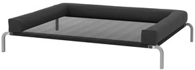 PawHut Pat ridicat pentru câini răcoritor, pat de tabără pentru câini interior exterior portabil, 130 x 90 x 30 cm, negru | Aosom Romania
