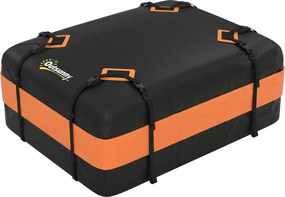 Outsunny Portbagaj de acoperiș impermeabil, 425 L, portocaliu | Aosom Romania