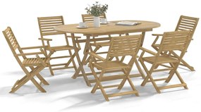 vidaXL Scaune grădină pliante 8 buc 54,5x61,5x86,5cm lemn masiv acacia