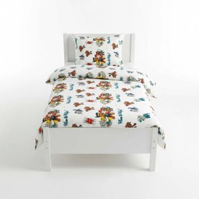 Set 5 piese Lenjerie Paw Patrol Alb saltele 160x80 compatibile cu pat 2-12 ani + Pilota + Perna - ASC6427968008031