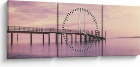 Tablou - Port (cu ceas) (90x30 cm)