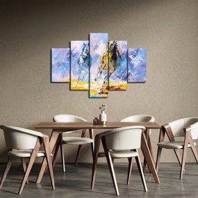 Tablou - Caii alergând, pictură în ulei (150x105 cm)