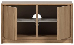 Bibliotecă modulară în culoare naturală cu aspect de lemn de stejar 217x243 cm Modulair – vtwonen