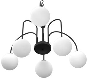 Lustră pe lanț CAMBRIDGE 6xE14/60W/230V neagră