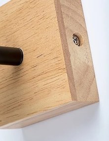 Aplica de perete lemn stil nordic cu 1 spot Toras