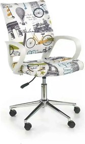 Scaun de birou IBIS PARIS, multicolor, stofa, 53x59x88/100 cm