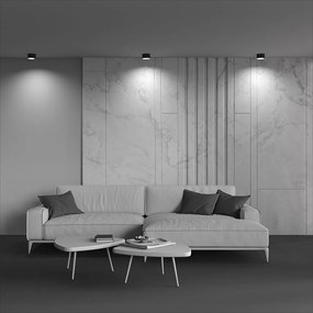 Spot LED aplicat design tehnic Vega D-12cm negru