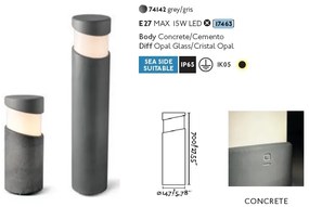 Stalp iluminat exterior design modern IP65 BLOCK
