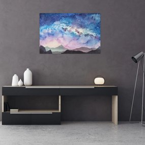 Tablou - Calea lactee, aquarel (90x60 cm)