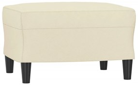 349288 vidaXL Taburet, crem, 60x50x41 cm, piele ecologică