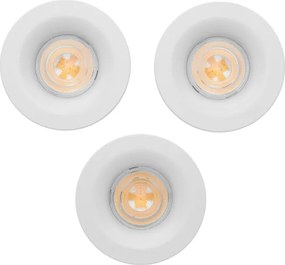 Eglo 902272 - Set 3x corpuri de iluminat LED pentru baie SALABATE, 4,9W/230V, Ø8,8 cm, IP65, alb