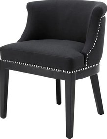 Scaun elegant design LUX, tapiterie tesatura panama Boca Grande negru 110747 HZ