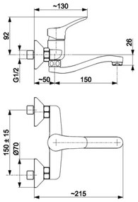 Baterie de lavoar KFA Armatura 5240-810-00 MORRIS crom lucios