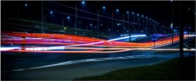 Tabloul orașului nocturn (120x50 cm)