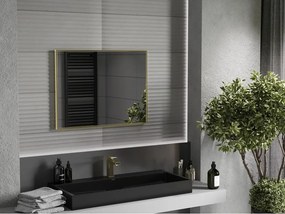 Mexen Loft oglindă de baie dreptunghiulară 80 x 60 cm, cadru auriu - 9852-080-060-000-50