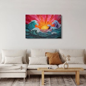 Tablou - Mozaic de valuri (90x60 cm)
