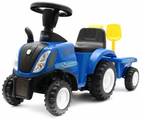 Tractor pentru copii Baby Mix cu remorcă și unelte New Holland, albastru