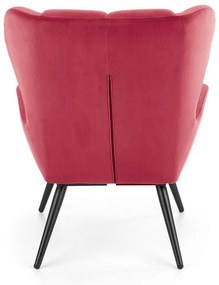 Fotoliu Tyrion velvet bordo H91 cm
