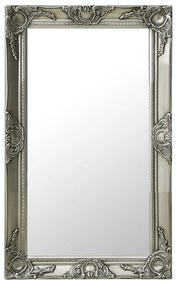vidaXL Oglindă de perete în stil baroc, argintiu, 50 x 80 cm